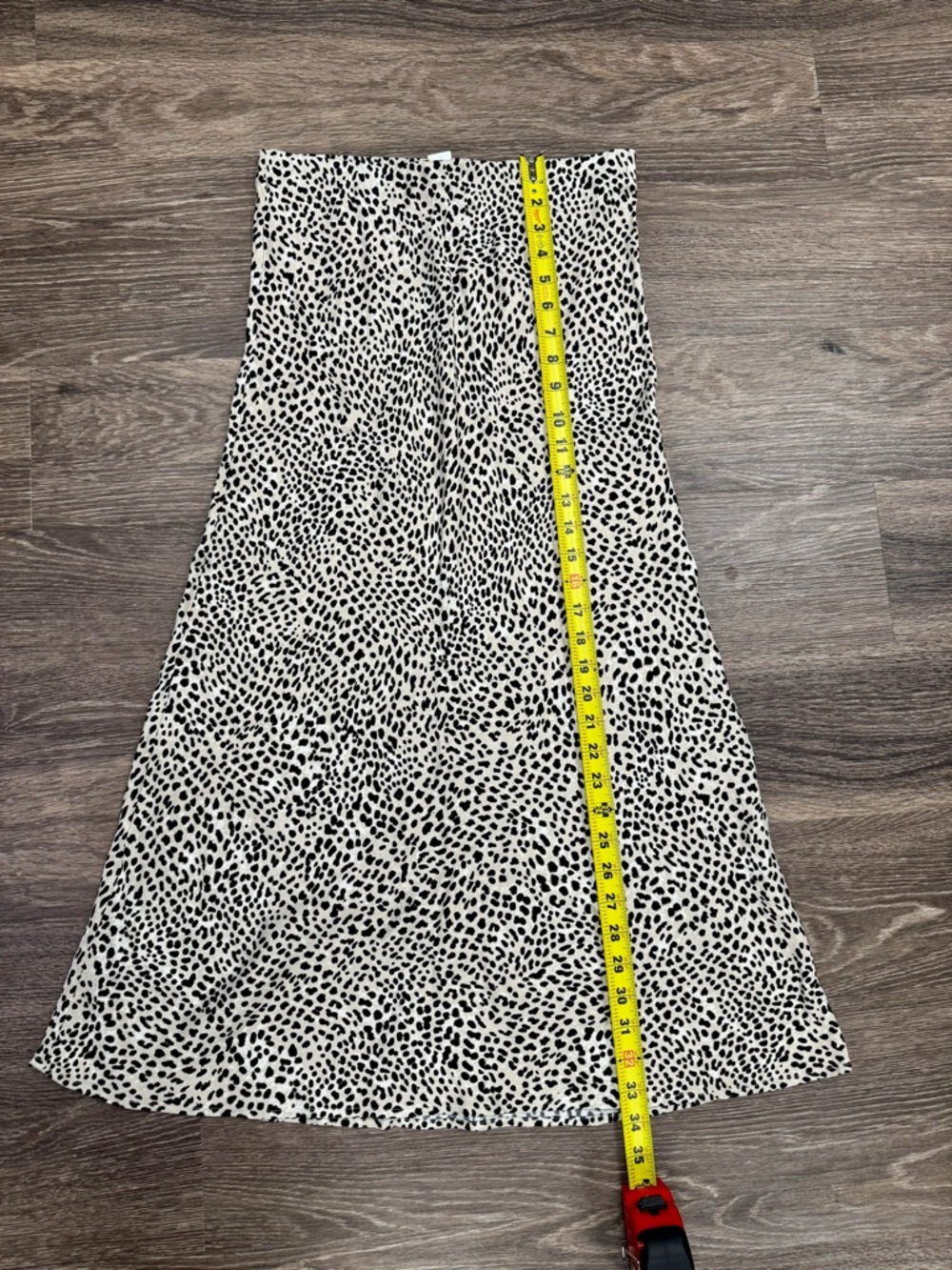 H&M Leopard Print Midi Skirt High Waisted A-Line Animal Print S - Picture 5 of 5